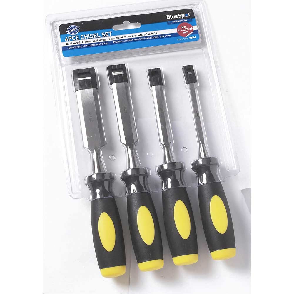Photo of Bluespot 4 Piece Wood Chisel Set Metric