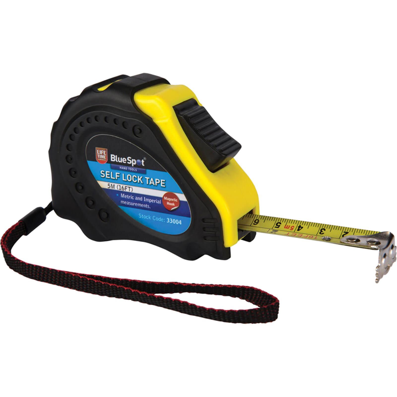 Image of BlueSpot Easy Read Magnetic Tape Measure Imperial & Metric 16ft / 5m