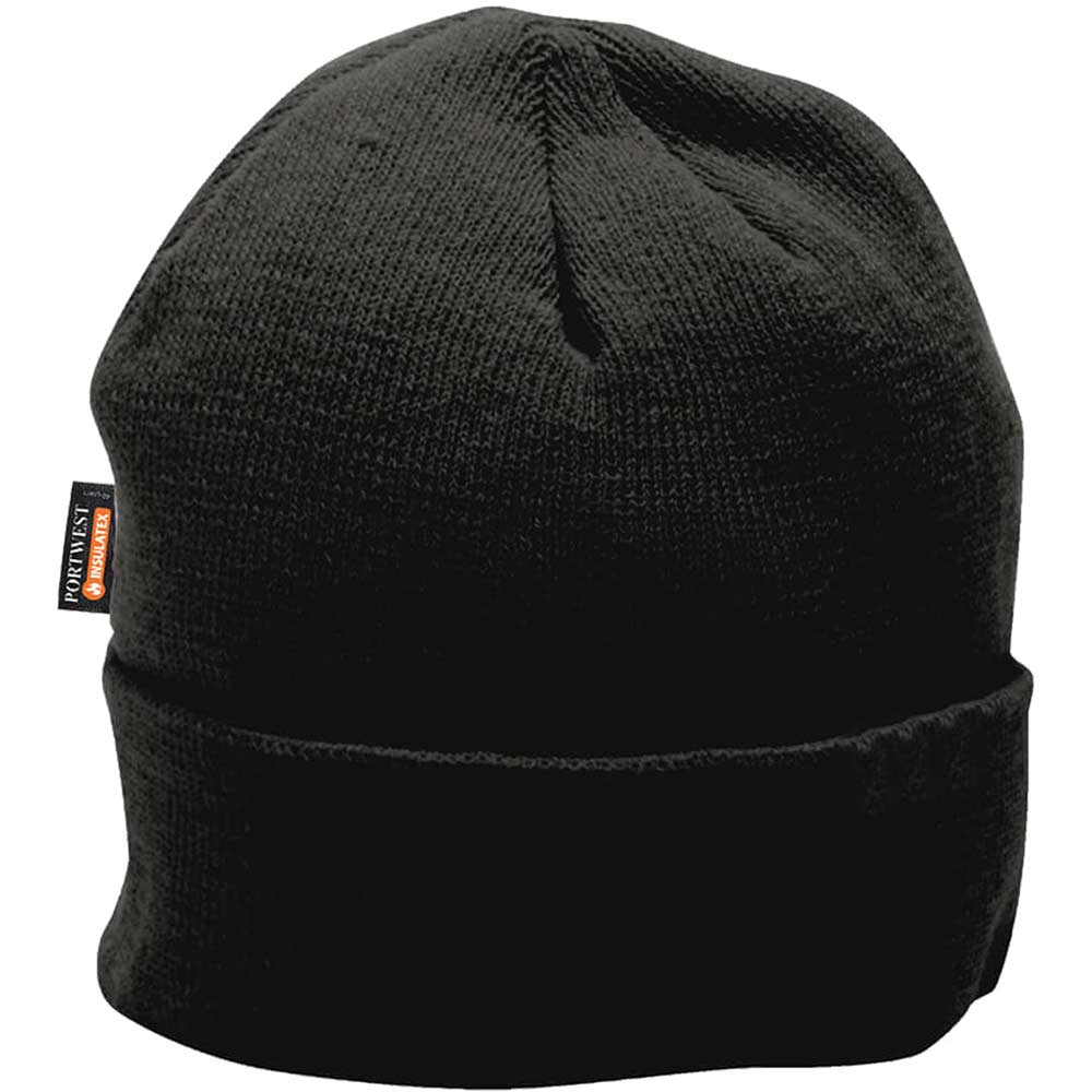 Photo of Portwest Insulatex Lined Knit Hat Black One Size
