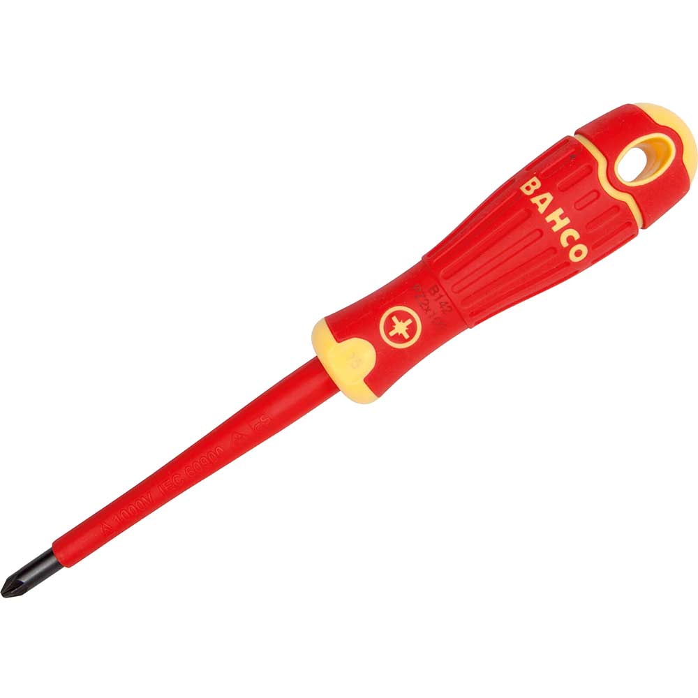 Photo of Bahco Vde Insulated Pozi Screwdriver Pz2 100mm