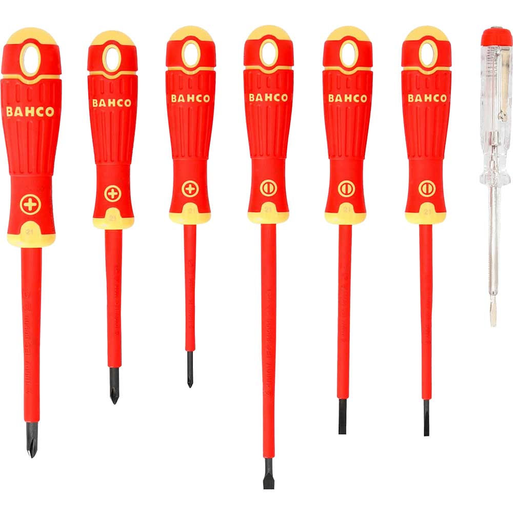 Photo of Bahco 7 Piece Insulated Screwdriver Set And Mains Tester
