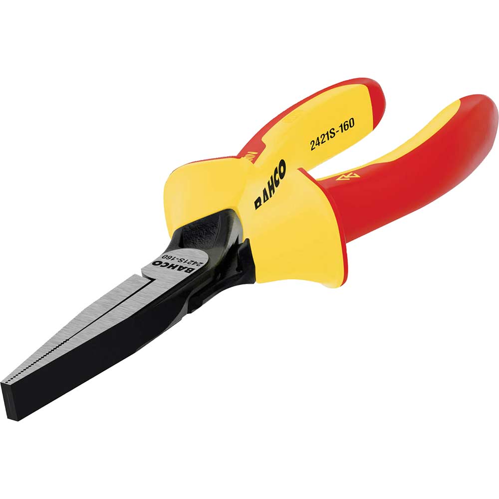 Photo of Bahco 2421s Ergo Insulated Flat Nose Pliers 160mm