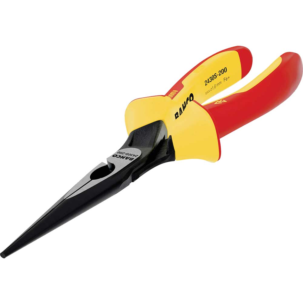 Photo of Bahco 2430s Ergo Insulated Long Nose Pliers 200mm