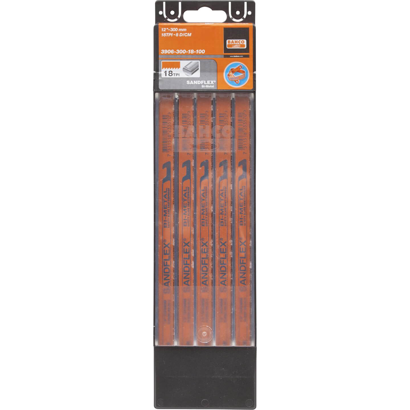 Image of Bahco Sandflex Bi Metal Hacksaw Blade 12" / 300mm 18tpi Pack of 100
