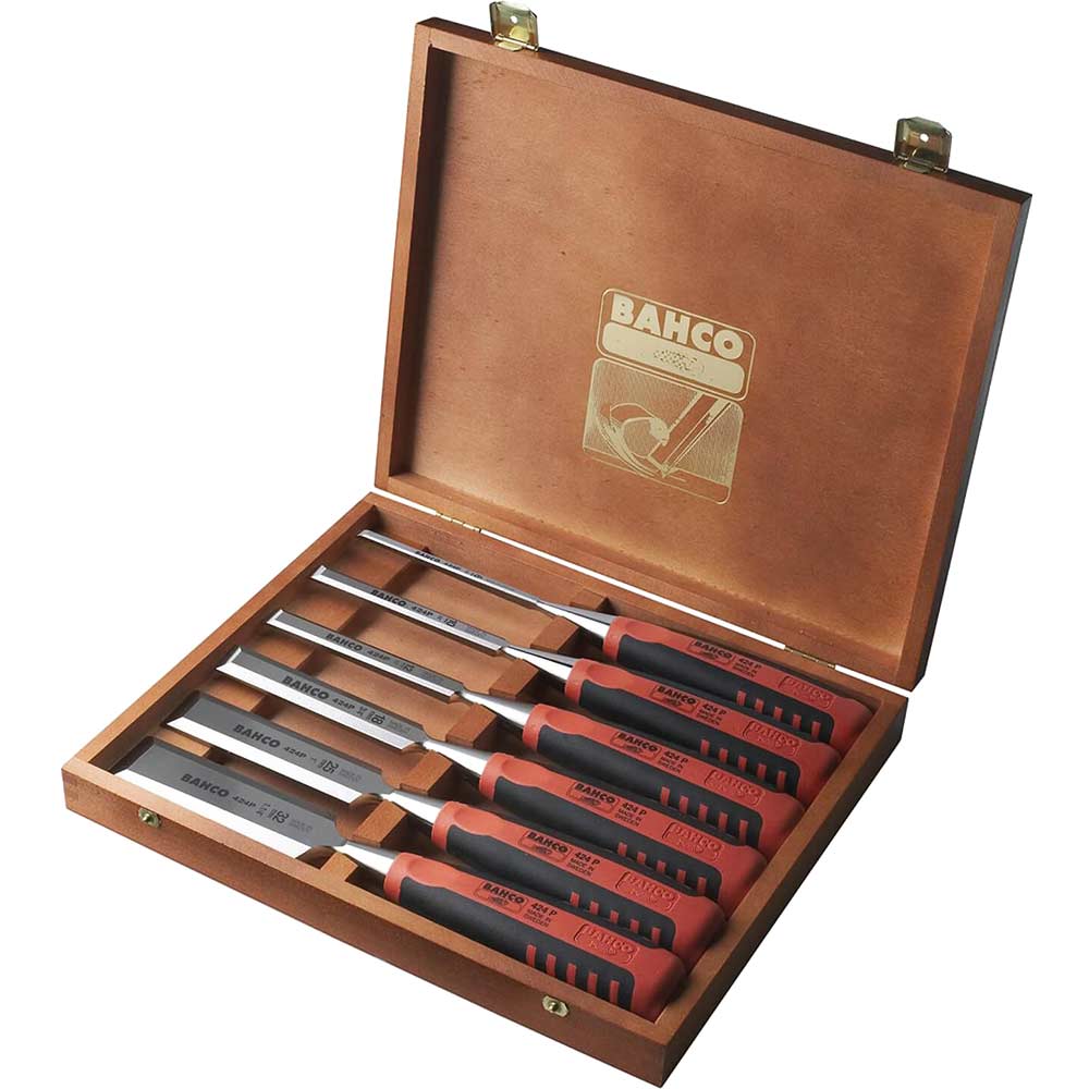Photo of Bahco 6 Piece 424 Bevel Edge Wood Chisel Set