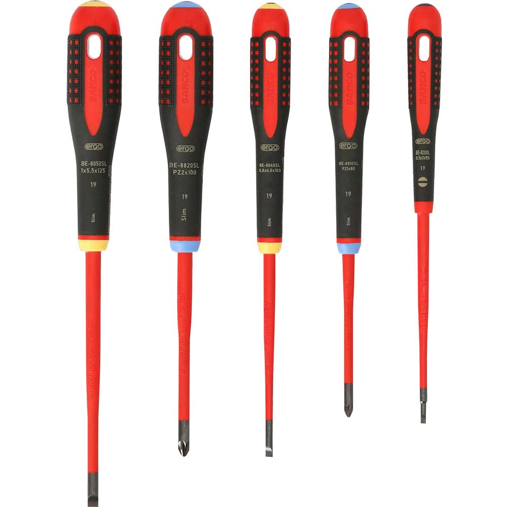 Photo of Bahco 5 Piece Ergo Slim Insulated Screwdriver Set