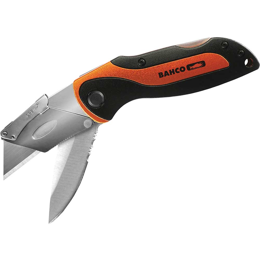 Bahco Lockable Folding Twin Blade Utility Knife Utility Knives