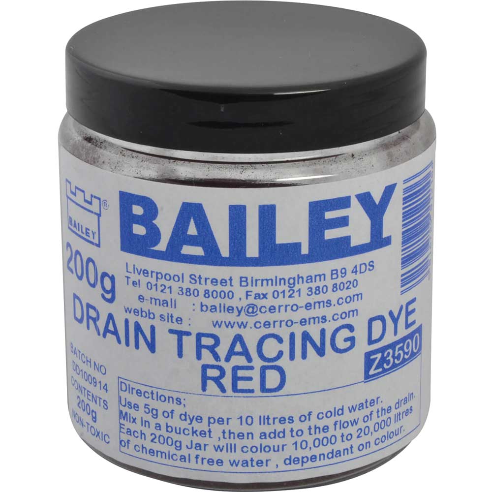 Image of Bailey Drain Tracing Dye Red 200g