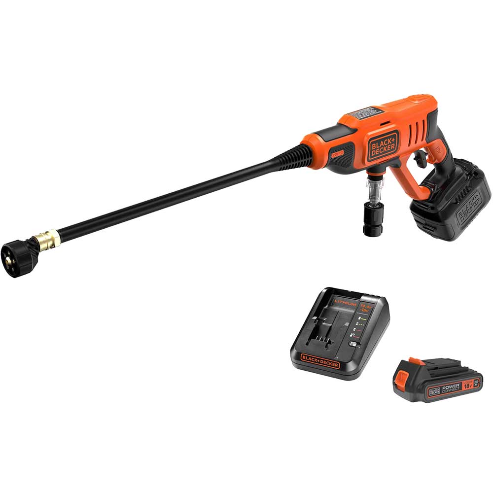 Black and Decker BCPC18 18v Cordless Pressure Washer 1 x 2ah Li-ion Charger