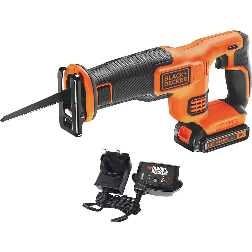 Image of Black and Decker BDCR18 18v Cordless Reciprocating Saw 1 x 1.5ah Li-ion Charger No Case