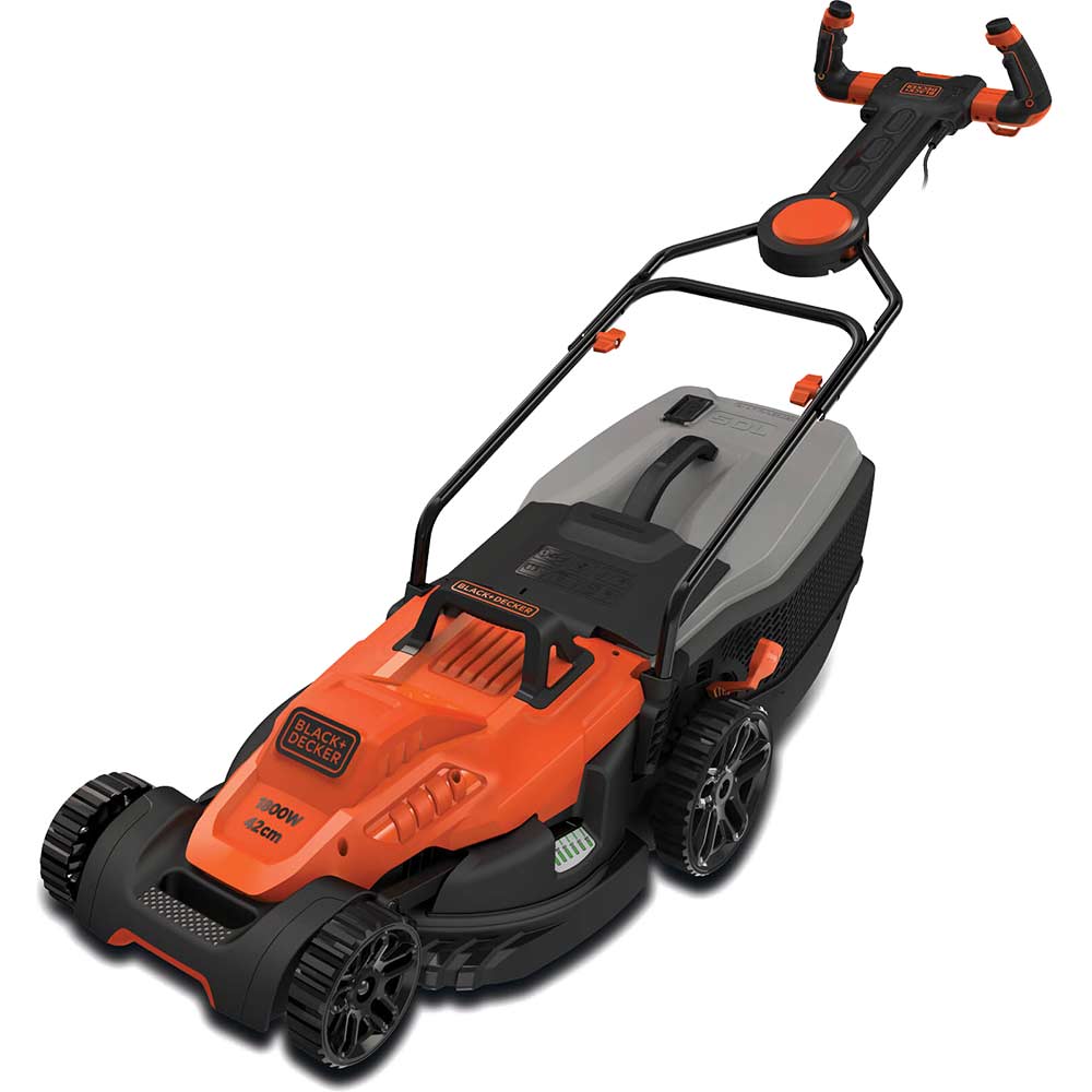 Image of Black and Decker BEMW481ES Rotary Lawnmower with Easysteer 420mm