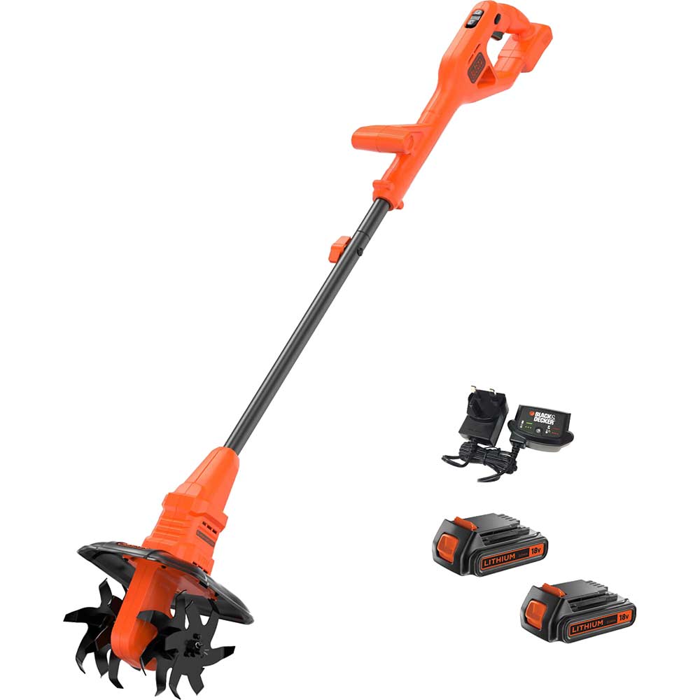 Black and Decker BETL1820L 18v Cordless Tiller 2 x 2ah Li-ion Charger