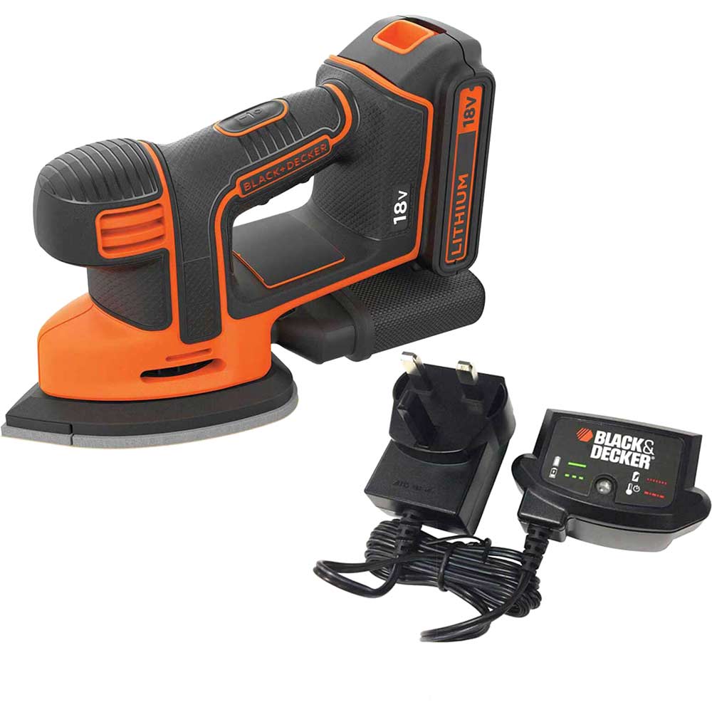 Image of Black and Decker BDCDS18 18v Cordless Mouse Sander 1 x 2ah Li-ion Charger No Case