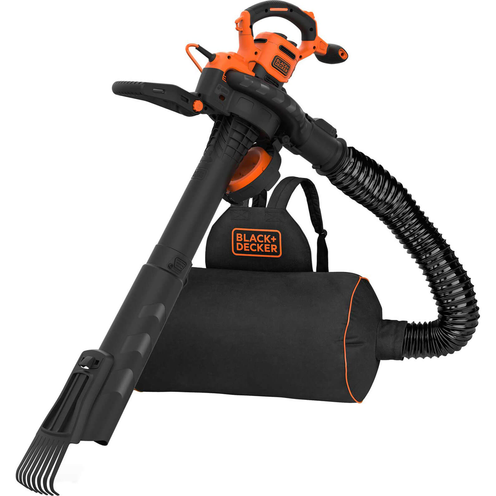 Black and Decker BEBLV301 Garden Vacuum and Leaf Blower with Back Pack Collection and Rake 240v