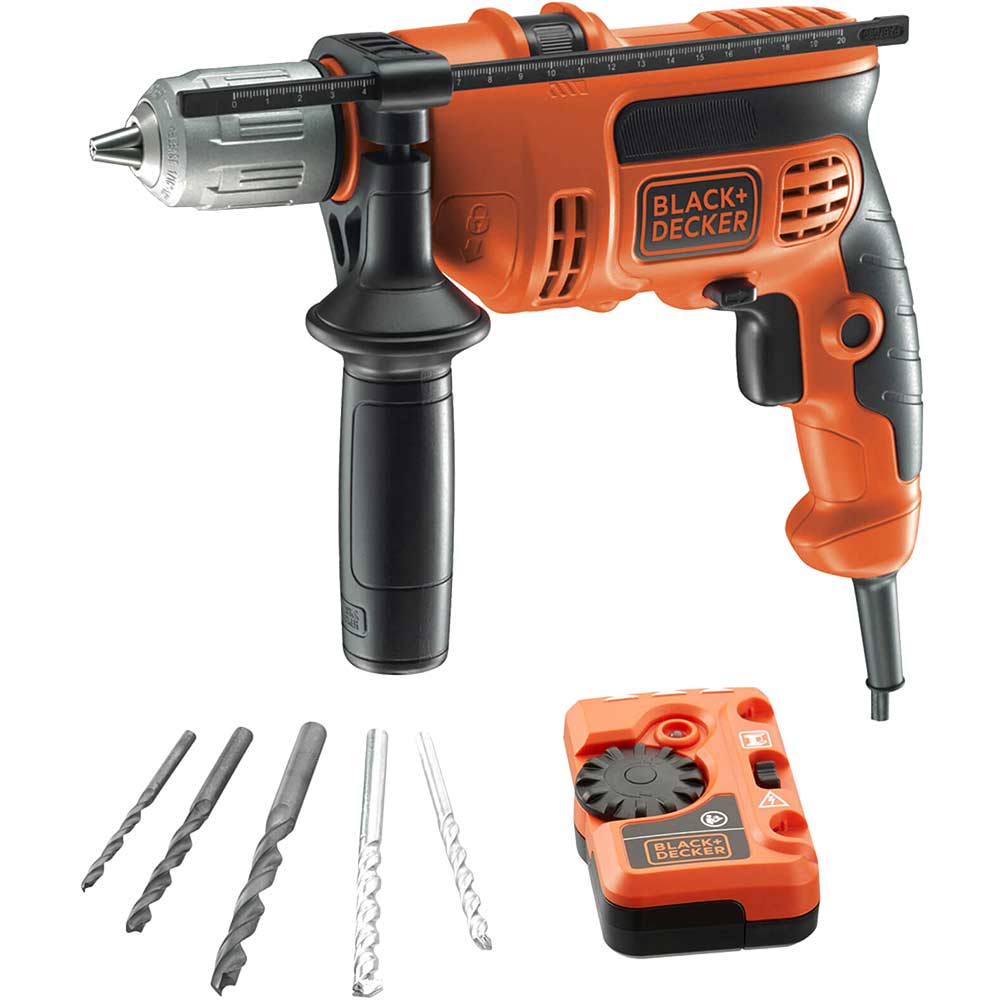 Black and Decker CD714EDSK Electric Hammer Drill with Detector and Bit