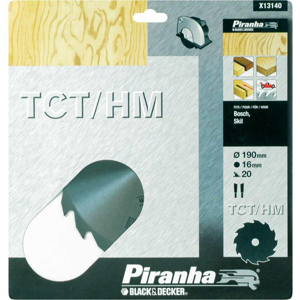 Photo of Black And Decker Piranha Tct Fast Rip Circular Saw Blade 190mm 20t 16mm