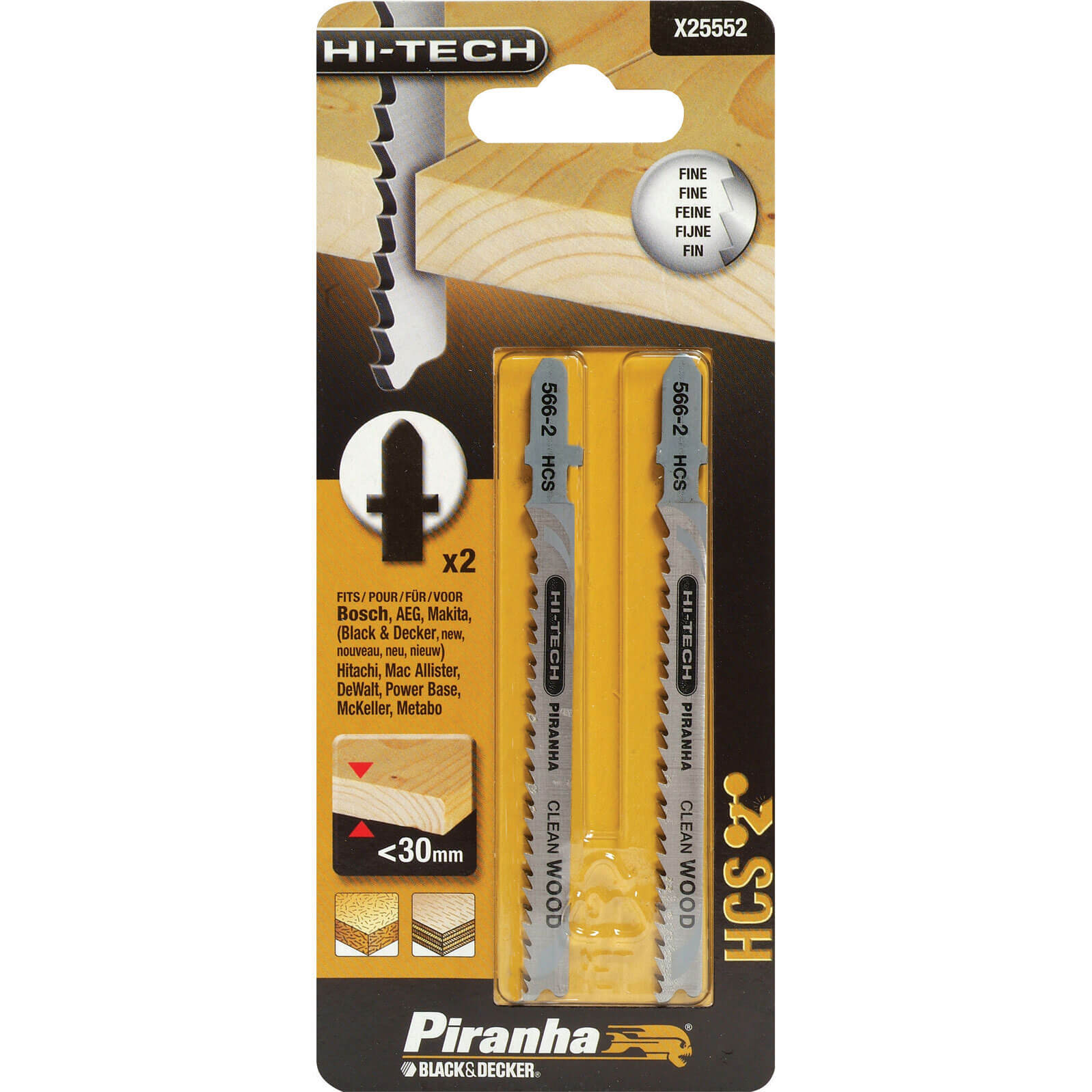 Black and Decker X22013 Piranha Metal HSS U Shank Jigsaw Blades