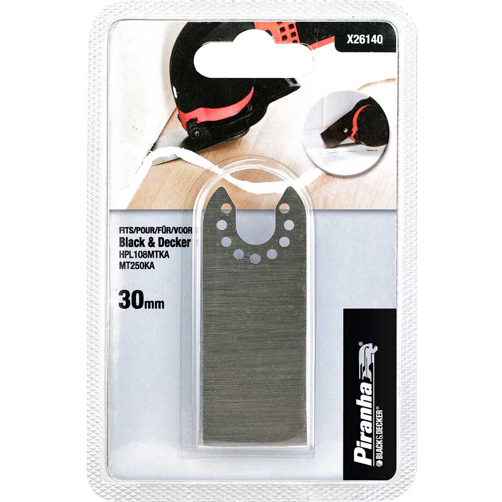 Image of Black and Decker X26140 Piranha Oscillating Multi Tool Flexible Scraper 30mm Pack of 1