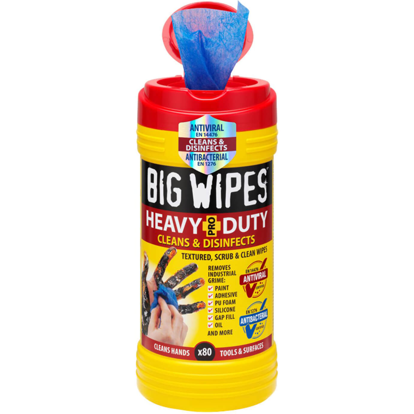 Image of Big Wipes Heavy Duty Pro Hand Cleaning Wipes Pack of 80