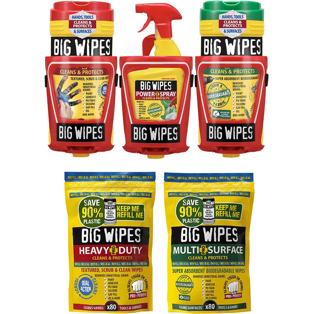 Support Mural Big Wipes Pour Bacs Et Sprays - Organisateur Fourgonnette Atelier, Fixation Robuste, Gain De Temps