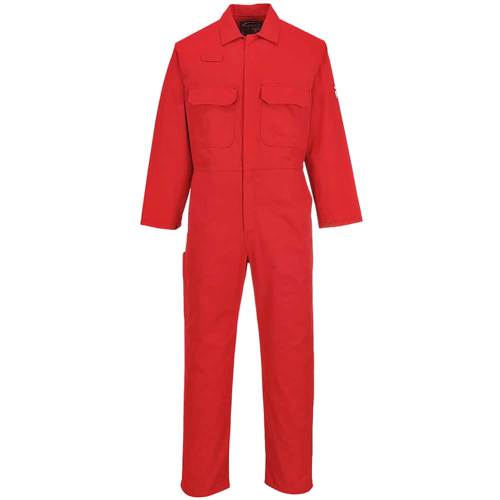 Photo of Biz Weld Mens Flame Resistant Overall Red 2xl 34