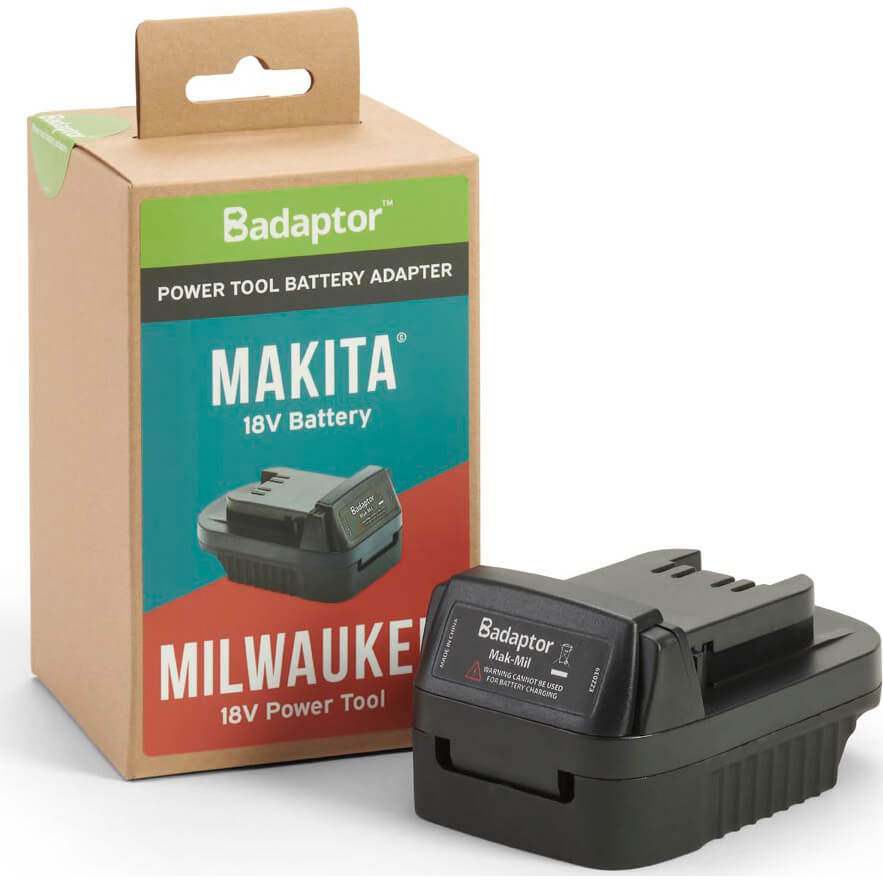 Badaptor Battery Adaptor Makita 18v Battery to Milwaukee Power Tools