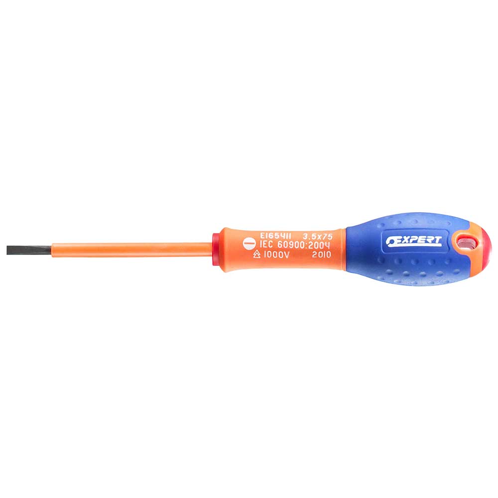 Image of Expert by Facom VDE Insulated Parallel Slotted Screwdriver 3.5mm 100mm