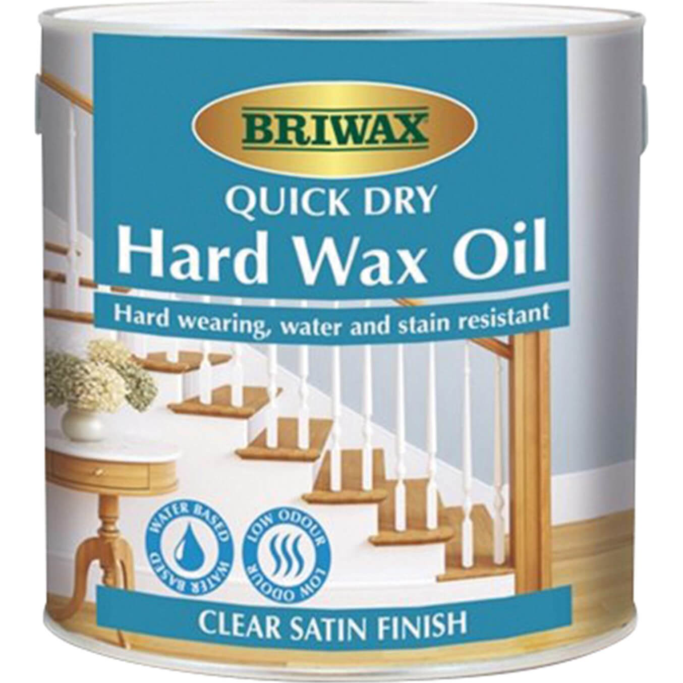 Image of Briwax Quick Dry Hard Wax Oil 1l Clear Satin