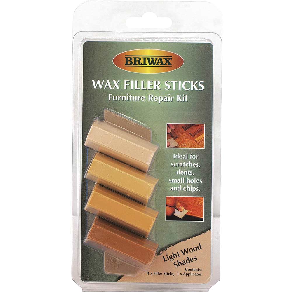Photo of Briwax Wax Filler Sticks Furniture Repair Kit Light