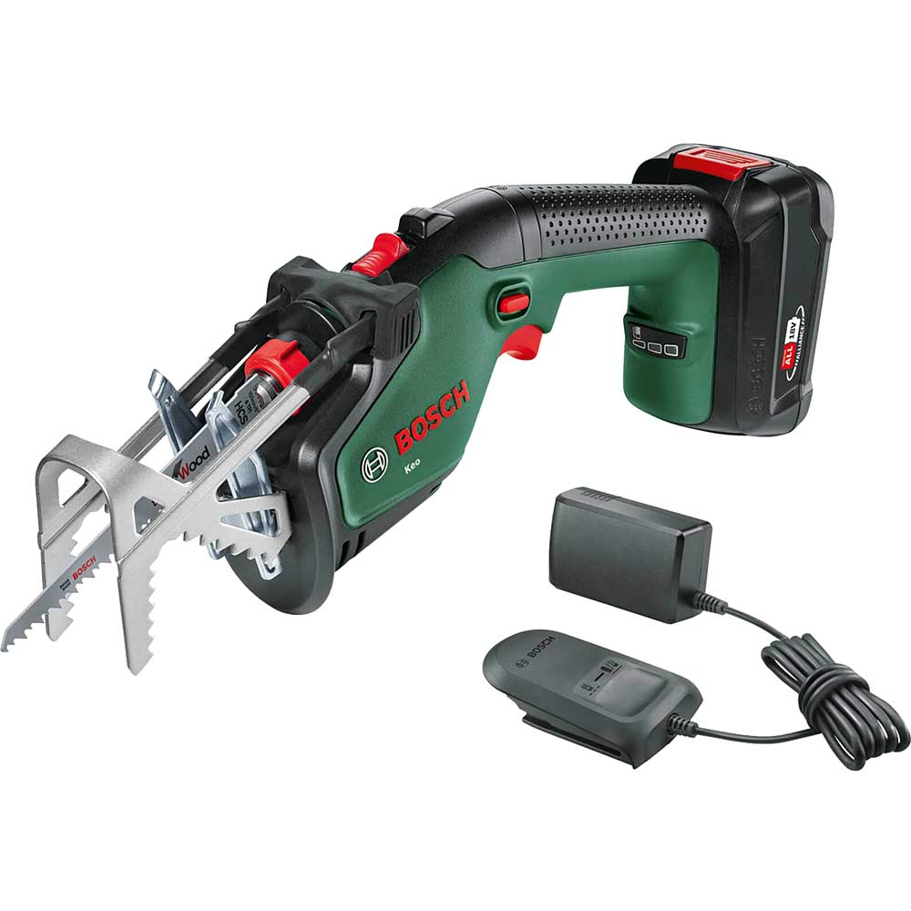 Bosch KEO 18 LI 18v Cordless Reciprocating Pruning Saw (New for 2022) 1 x 2ah Li-ion Charger