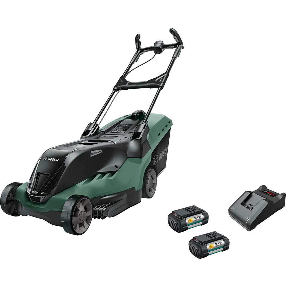 Bosch ADVANCEDROTAK 36-750 36v Cordless Rotary Lawnmower 460mm 2 x 2ah Li-ion Charger