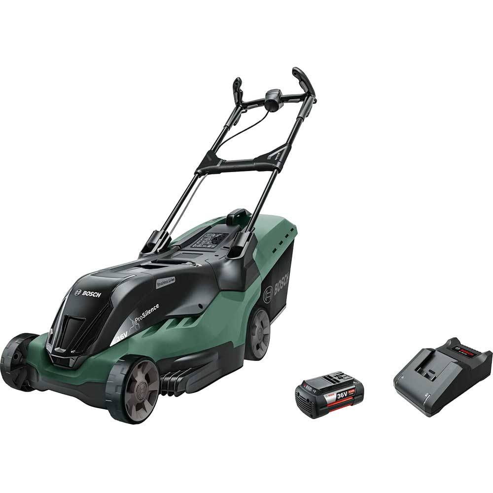Image of Bosch ADVANCEDROTAK 36-850 36v Cordless Rotary Lawnmower 460mm 1 x 6ah Li-ion Charger