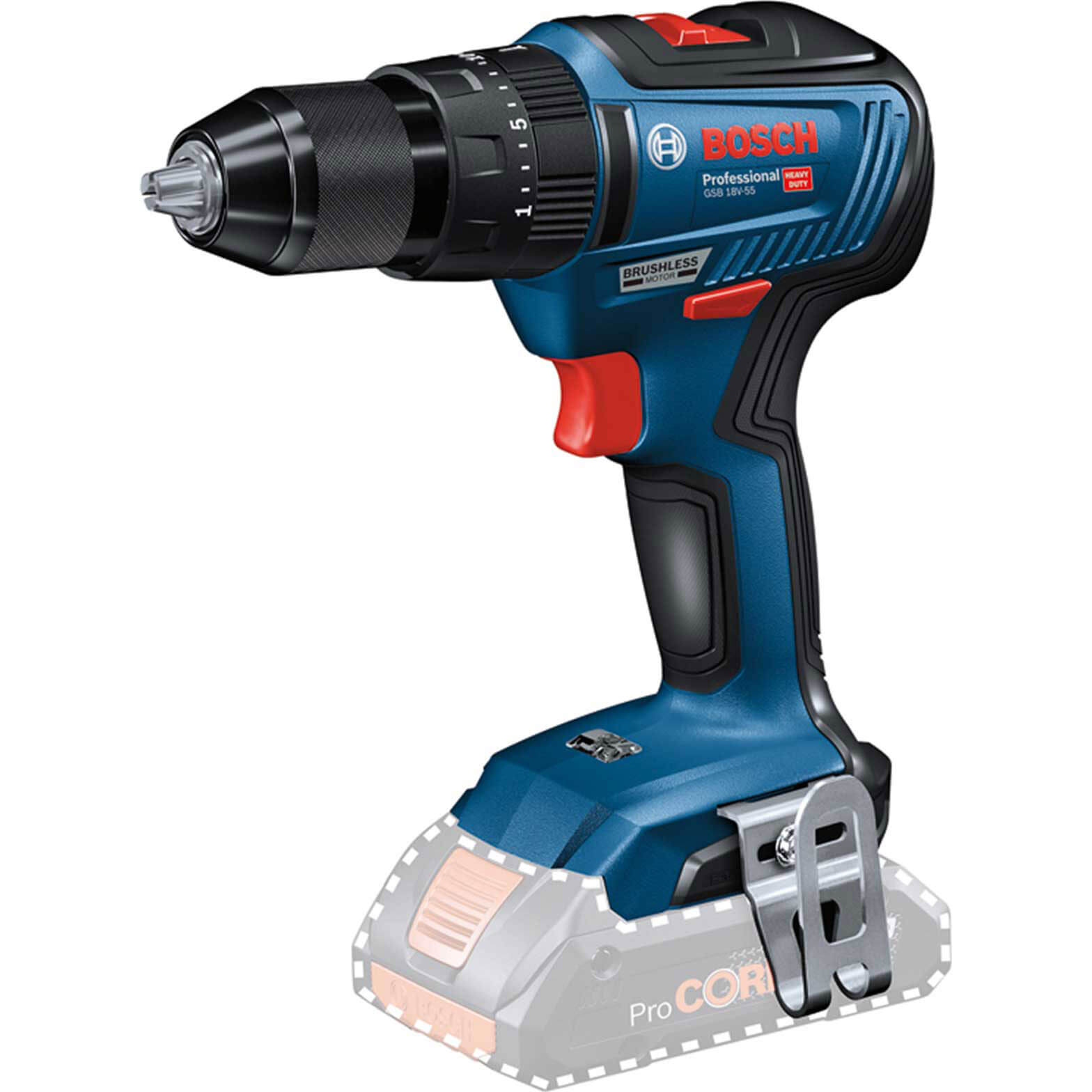 Bosch GSB 18V-55 18v Cordless Brushless Combi Drill No Batteries No Charger No Case
