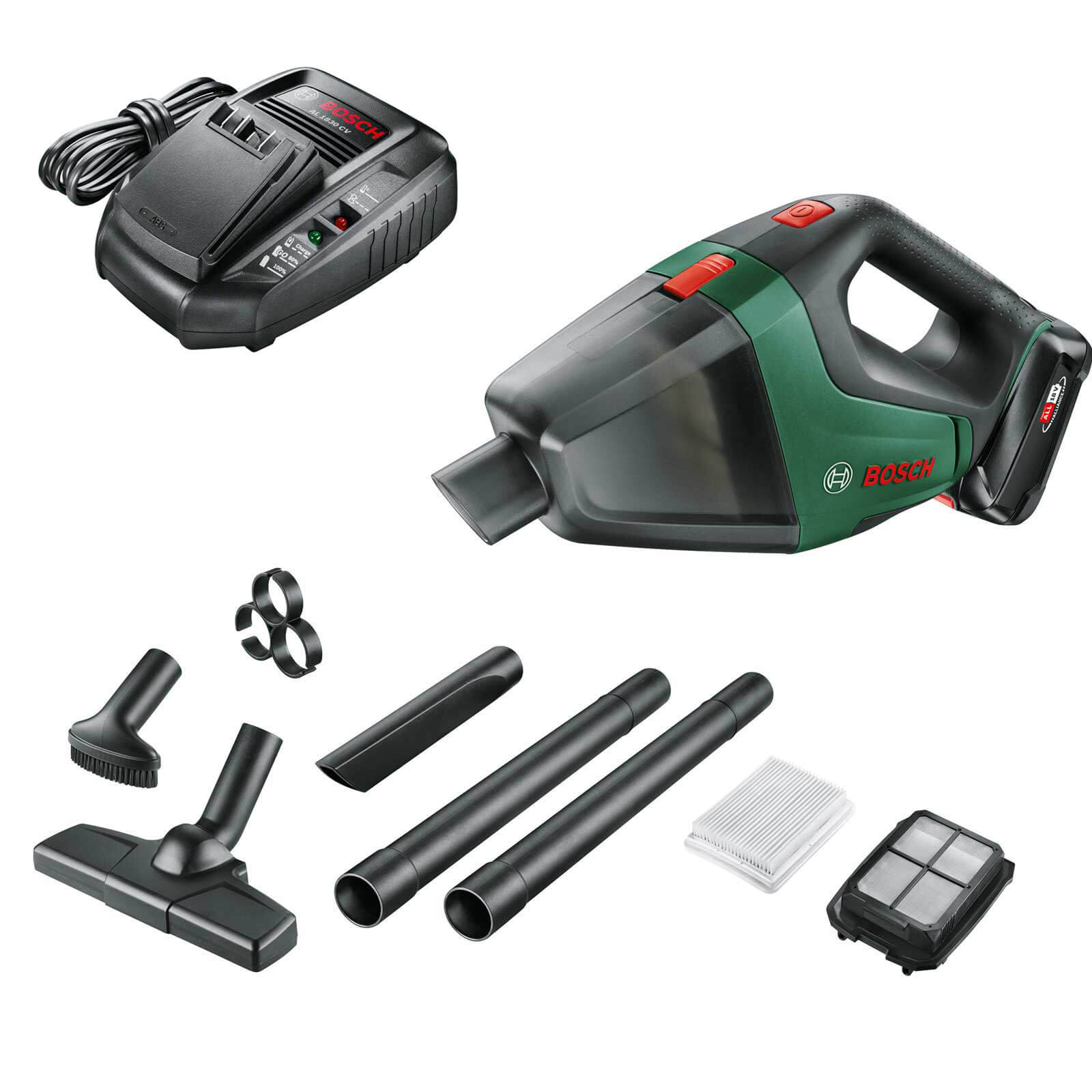 Image of Bosch UNIVERSALVAC 18v Cordless Hand Vacuum Cleaner 1 x 2.5ah Li-ion Charger No Case