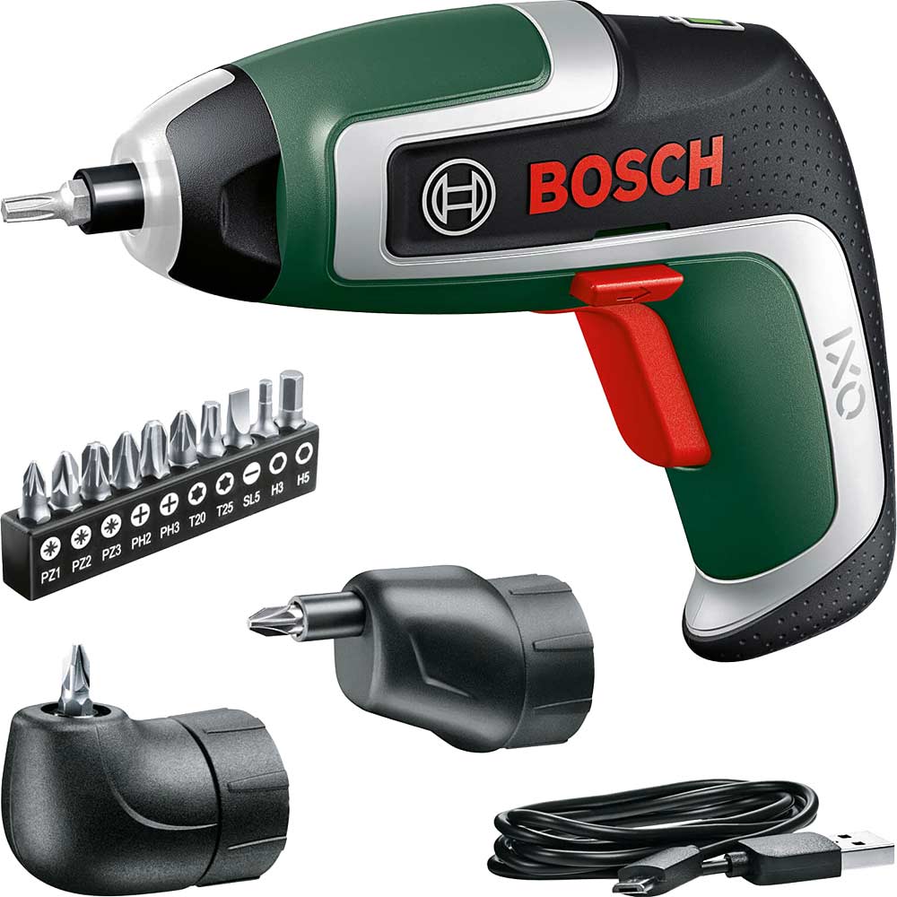 Bosch IXO VII Set 3.6v Cordless Screwdriver 1 x 2ah Integrated Li-ion USB Charger Case