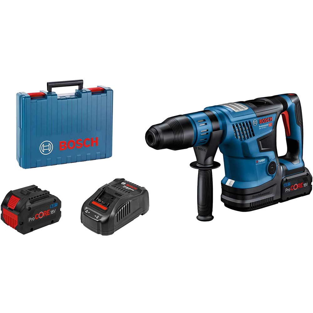 Photo of Bosch Gbh 18v-36 C Biturbo 18v Brushless Sds Max Rotary Hammer Drill 2 X 8ah Li-ion Charger Case