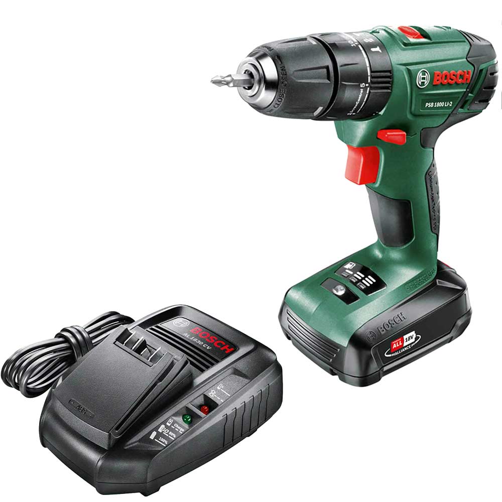 Image of Bosch PSB 1800 LI-2 18v Cordless Combi Drill 1 x 2.5ah Li-ion Charger No Case