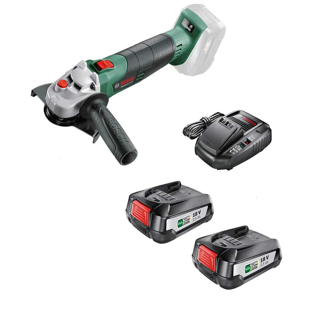 Image of Bosch ADVANCEDGRIND 18v Cordless Angle Grinder 125mm 2 x 2.5ah Li-ion Charger No Case