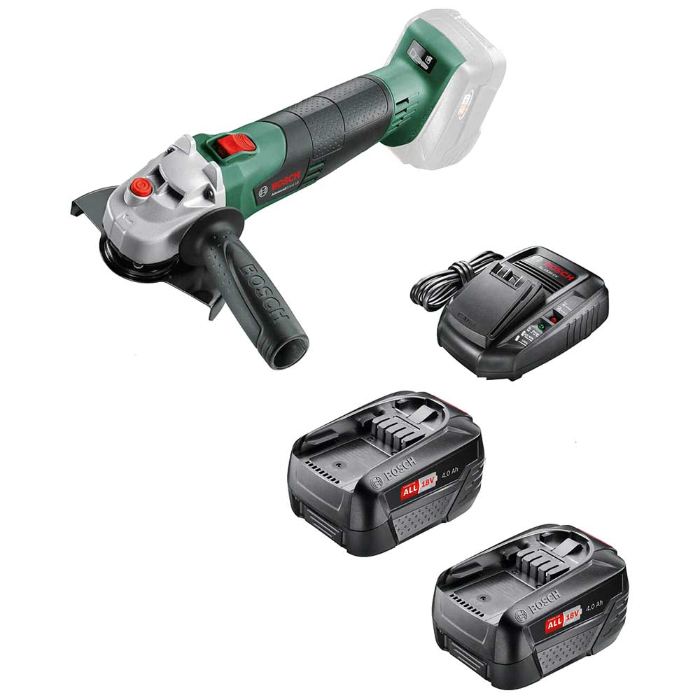 Bosch ADVANCEDGRIND P4A 18v Cordless Angle Grinder 125mm 2 x 4ah Li-ion Charger No Case