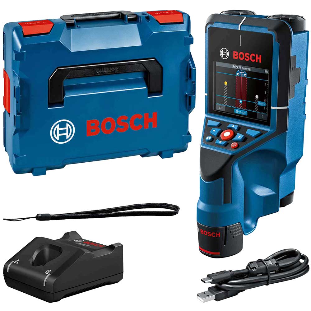 Photo of Bosch D-tect 200 C 12v Professional Cordless Wall Scanner Detector 1 X 2ah Li-ion Charger Case