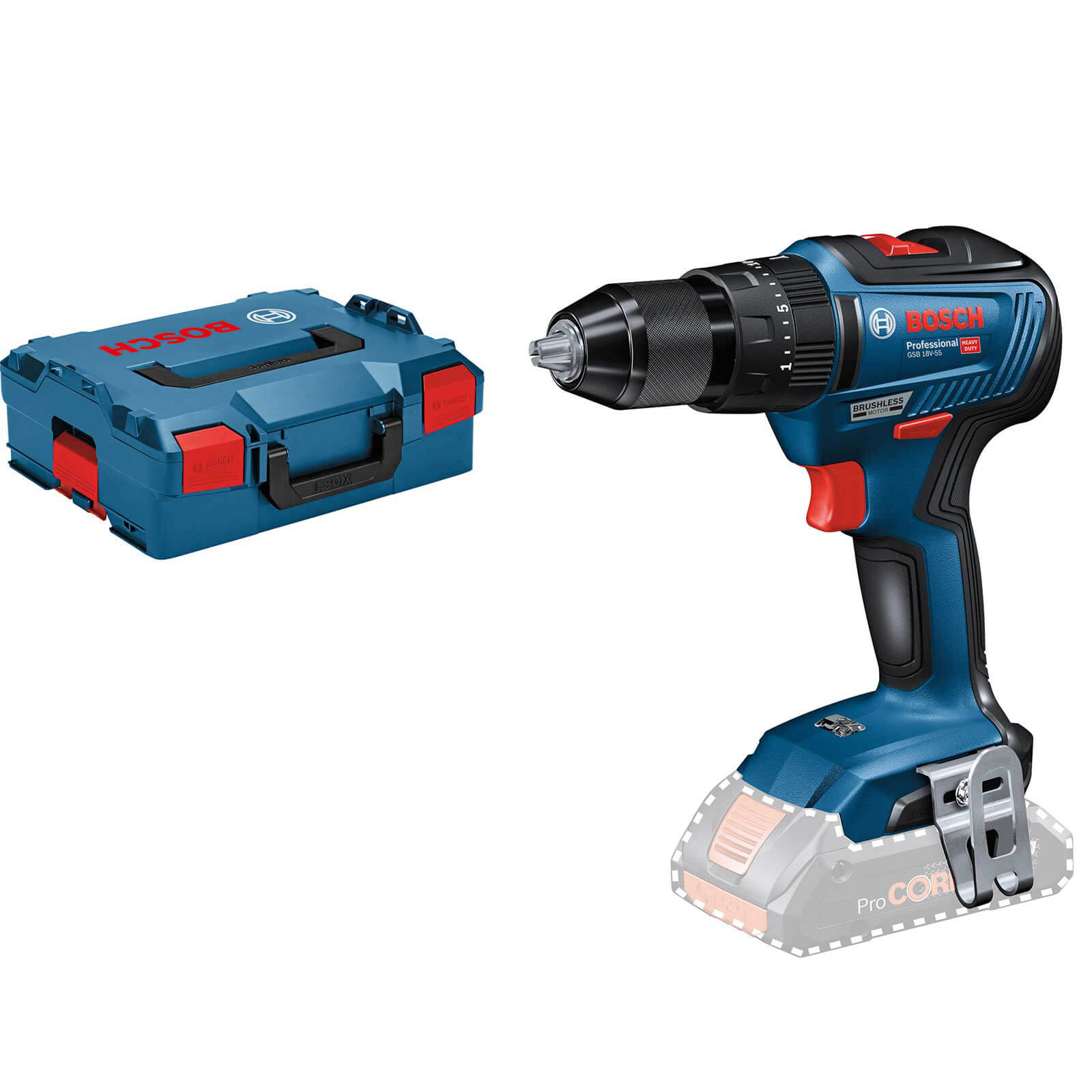 Photo of Bosch Gsb 18v-55 18v Cordless Brushless Combi Drill No Batteries No Charger Case