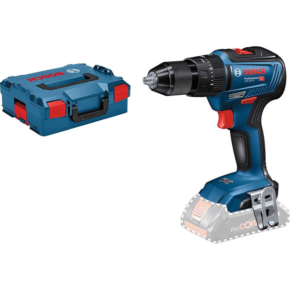 Photo of Bosch Gsb 18v-55 18v Cordless Brushless Combi Drill No Batteries No Charger Case