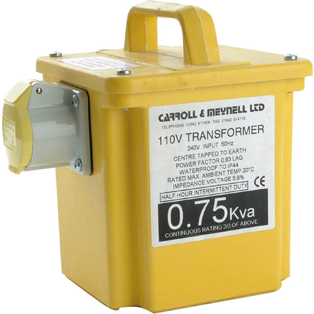 Photo of Carroll And Meynell 110v Portable Transformer 0.75kva 240v