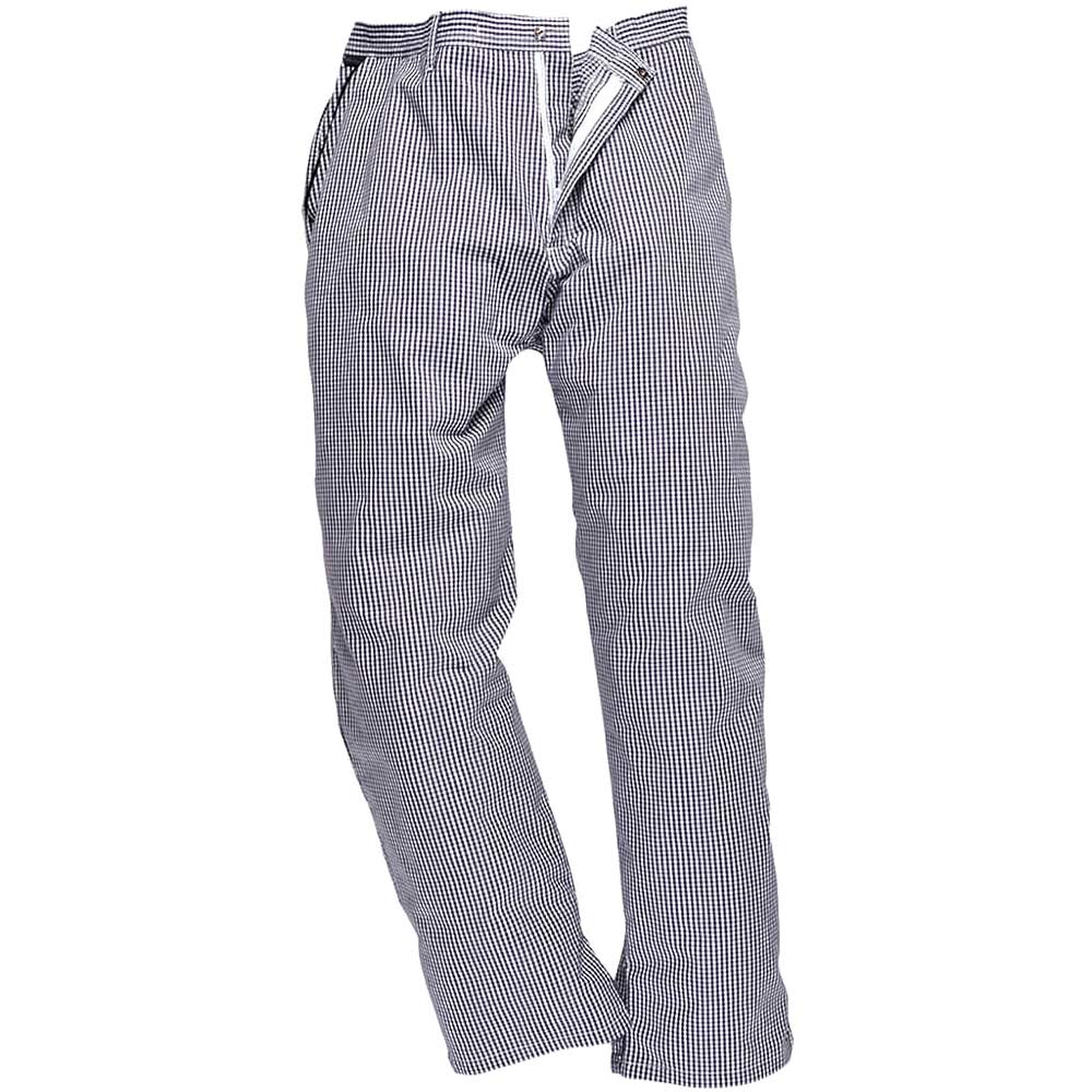 Photo of Portwest C075 Barnet Chefs Trousers Check Blue / White 3xl 31