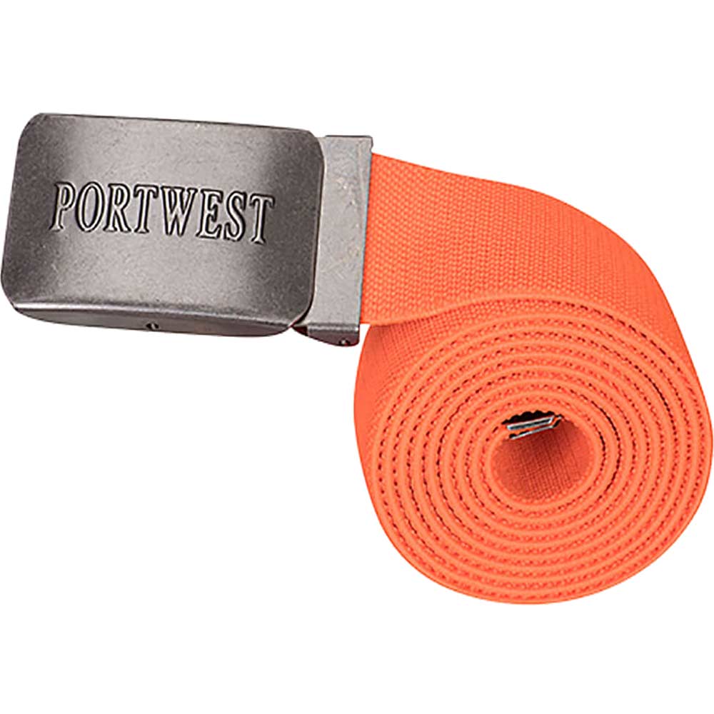 Portwest Elasticated Work Belt Orange One Size