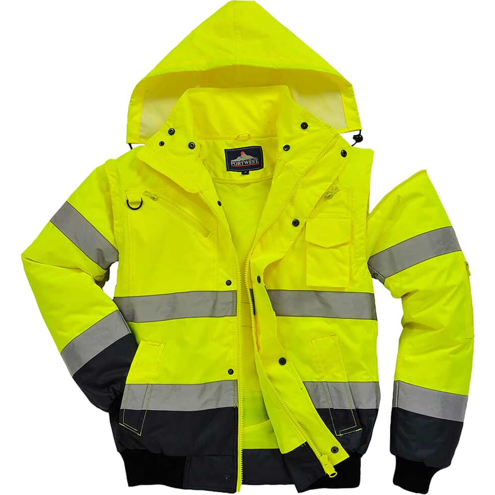 Photo of Oxford Weave 300d Class 3 Hi Vis Contrast Bomberjacket Yellow / Navy 6xl