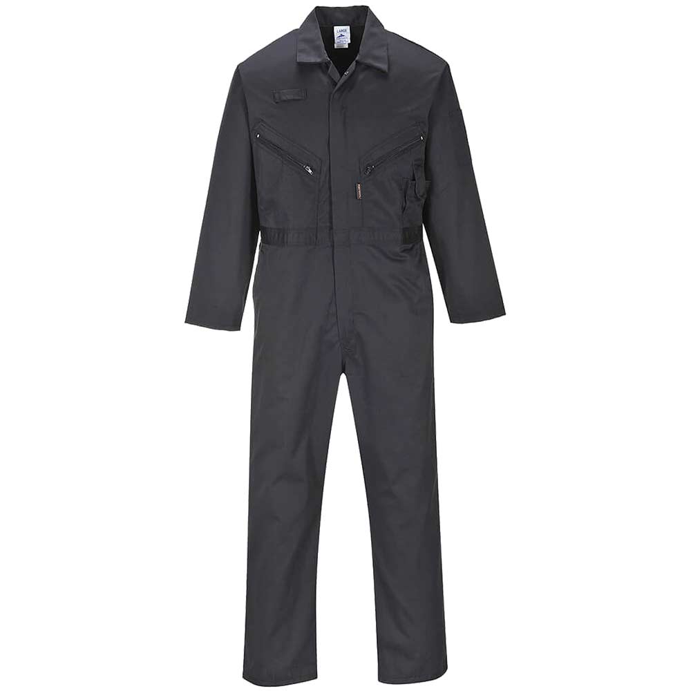 Image of Portwest Liverpool Zip Coverall Black 2XL 33"
