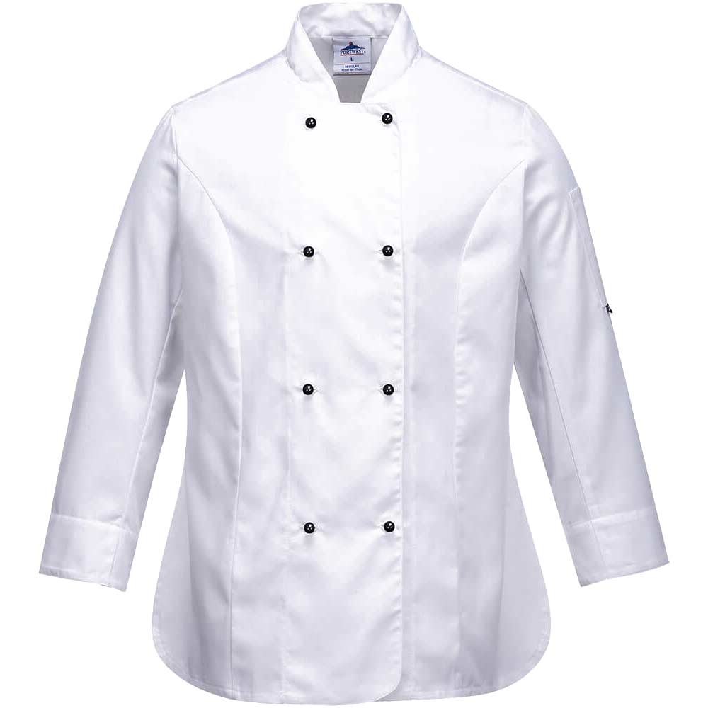 Picture of Portwest Ladies Rachel Chefs Jacket White 2XL