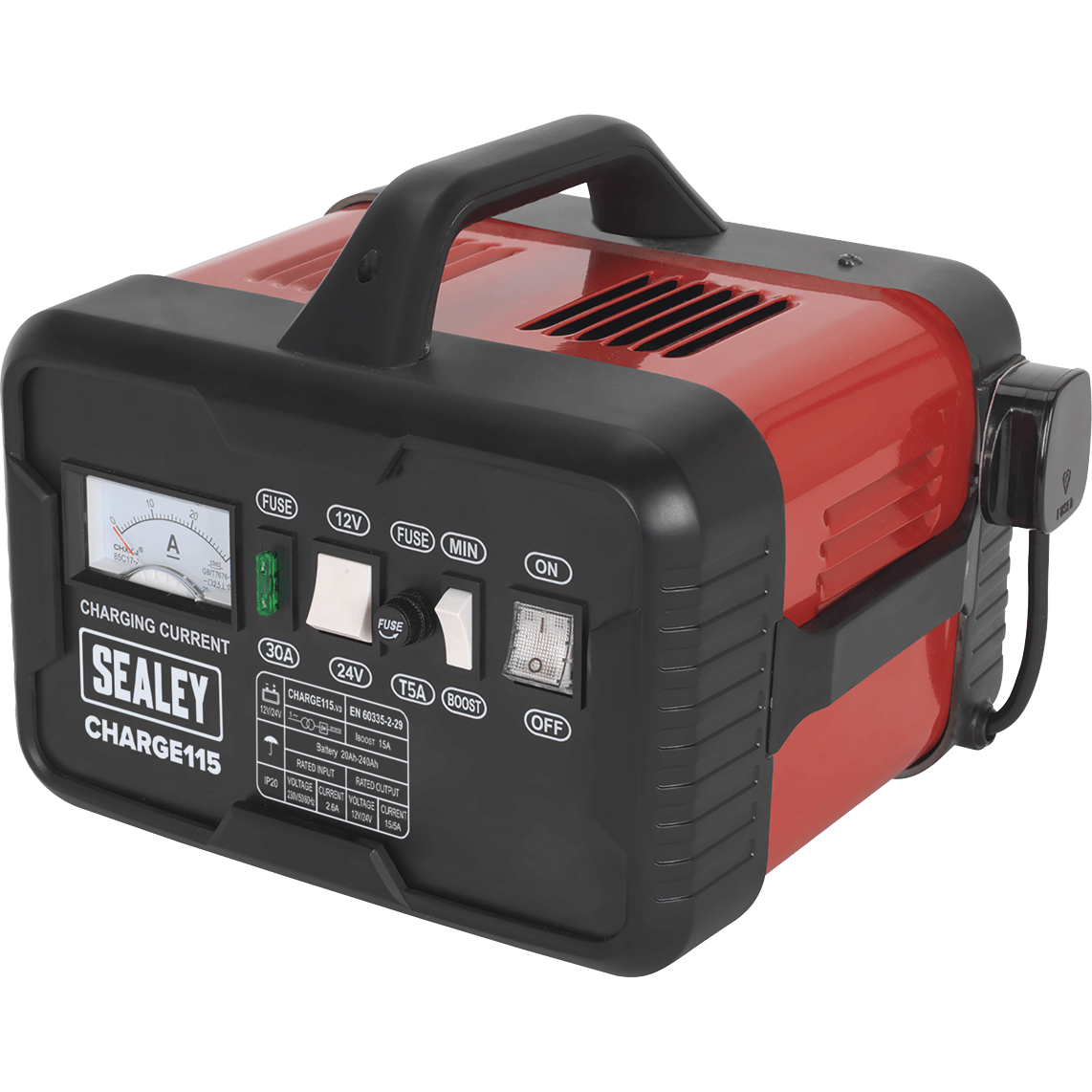 Sealey CHARGE115 Automotive Battery Charger 12v or 24v