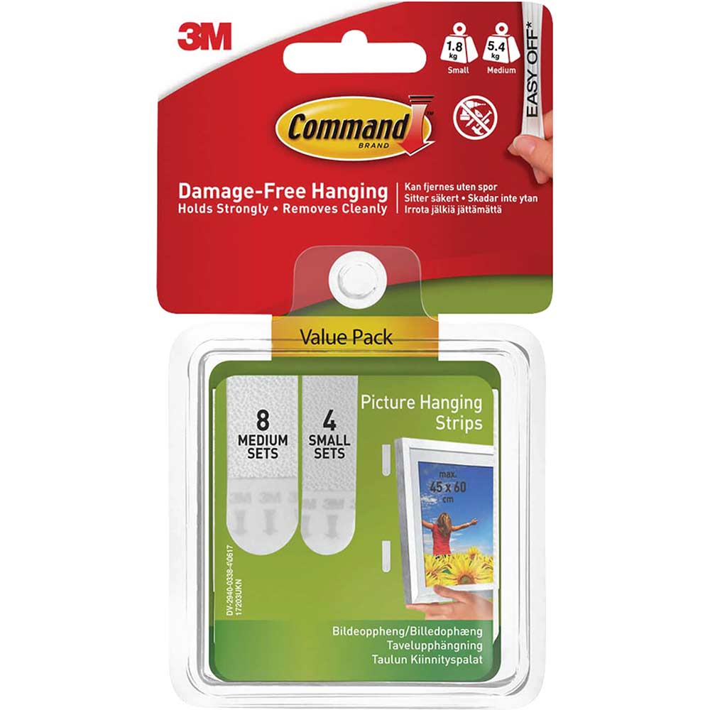 Photo of Command 12 Piece Small And Medium Picture Hanging Adhesive Strip Set